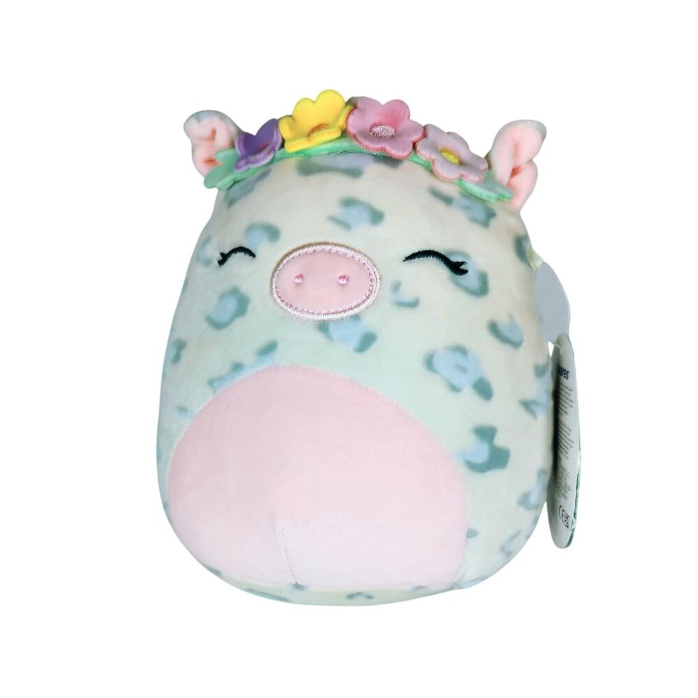 Squishmallows Jazwares Rosie Spotted Pig With Flower Crown 8-Inches